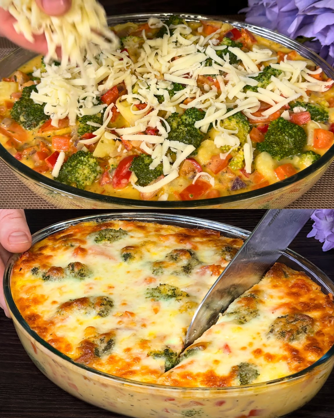 Vegetable and Potato Bake with Cheese