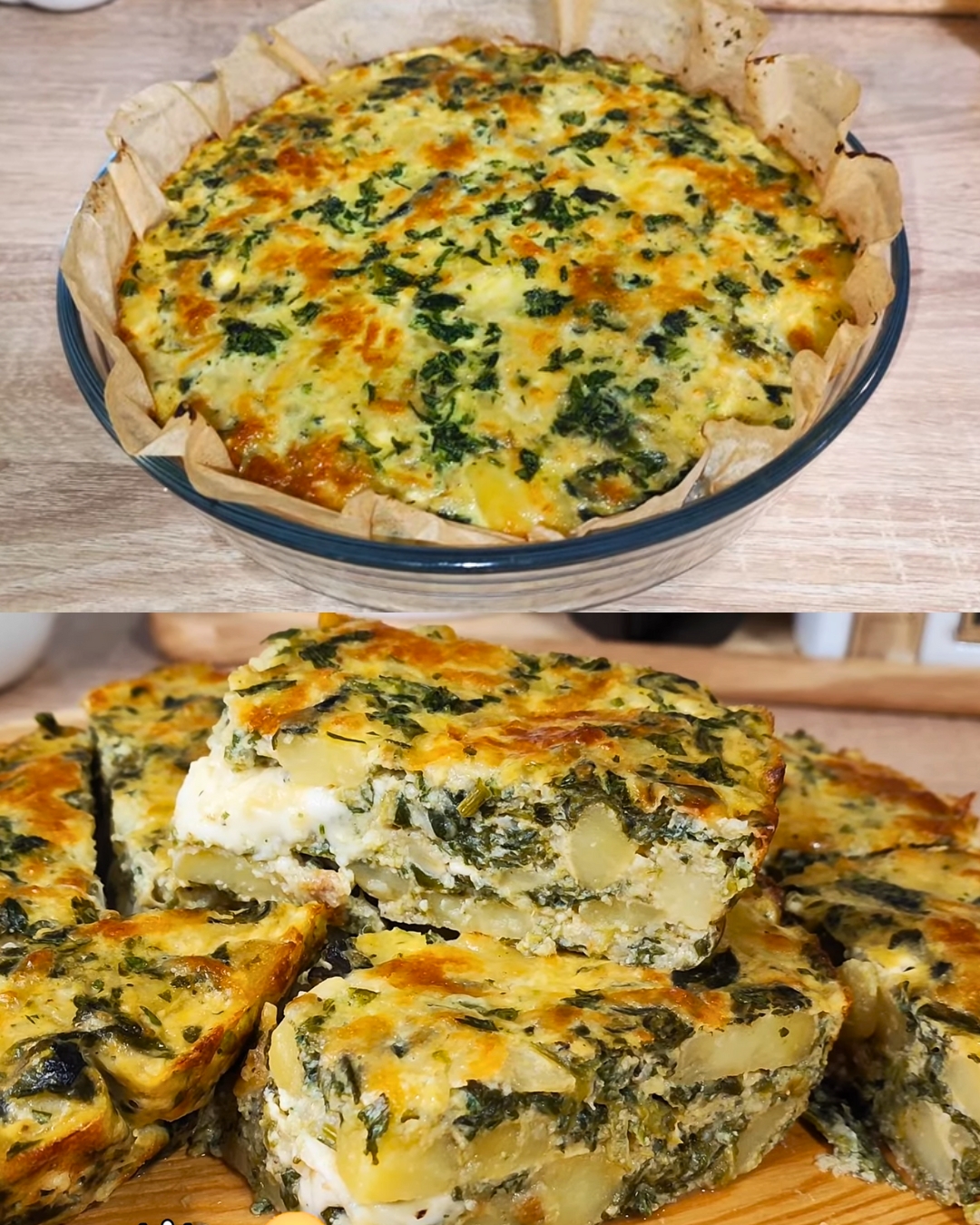 Cheesy Spinach and Potato Bake