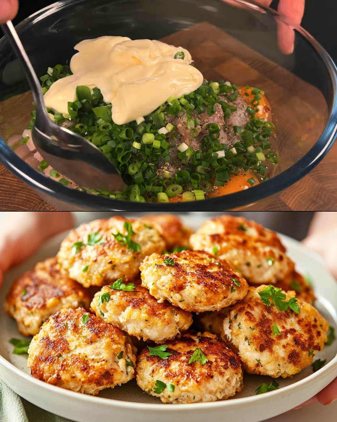 Cheesy Chicken Fritters
