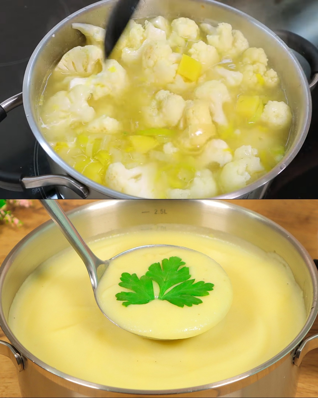 Creamy Vegetable Soup with Ciabatta Croutons
