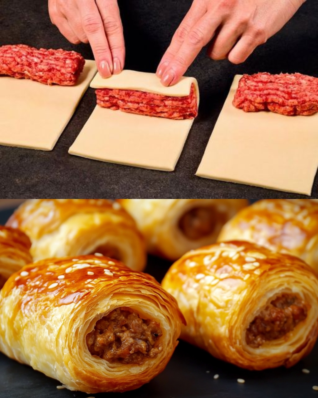Sausage Puff Pastry Rolls