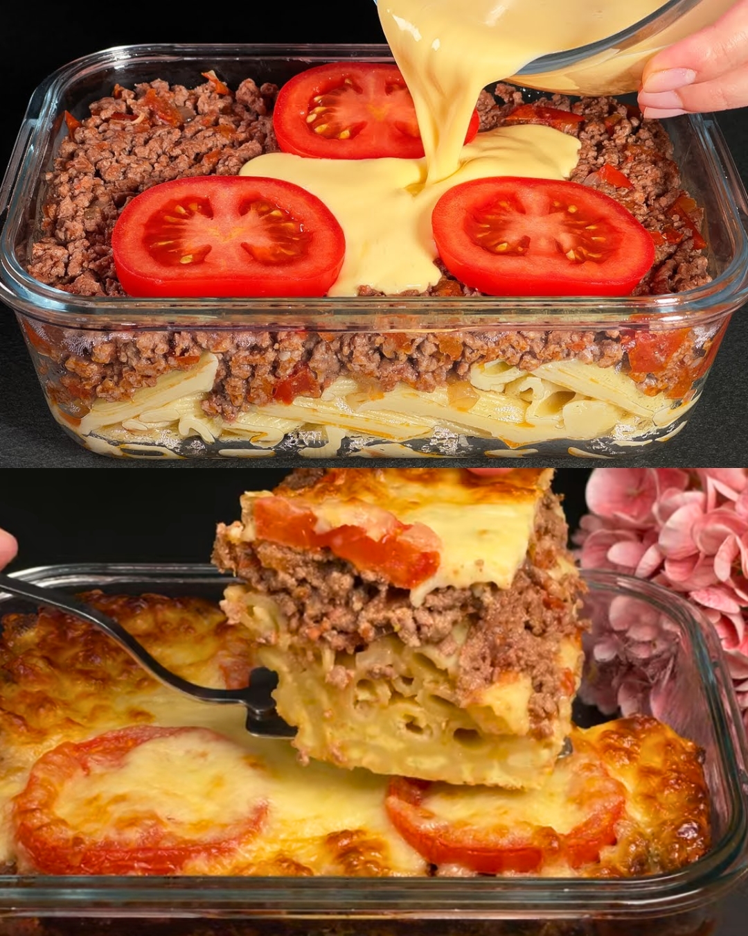 Baked Penne Pasta with Beef and Mozzarella