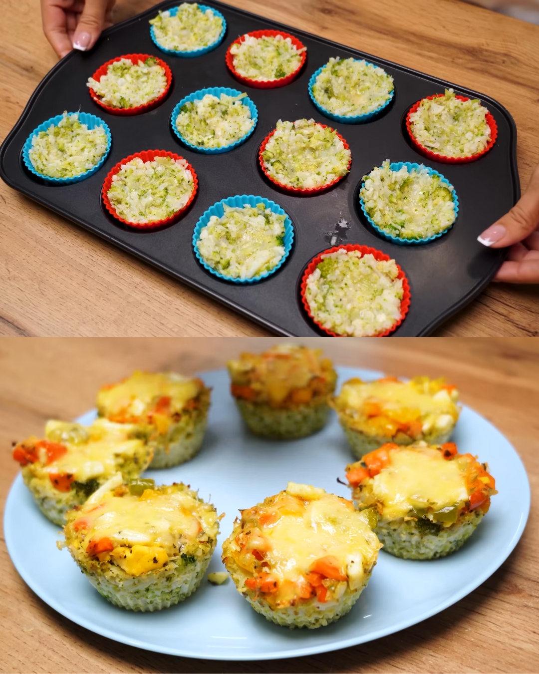 Cauliflower and Broccoli Muffins