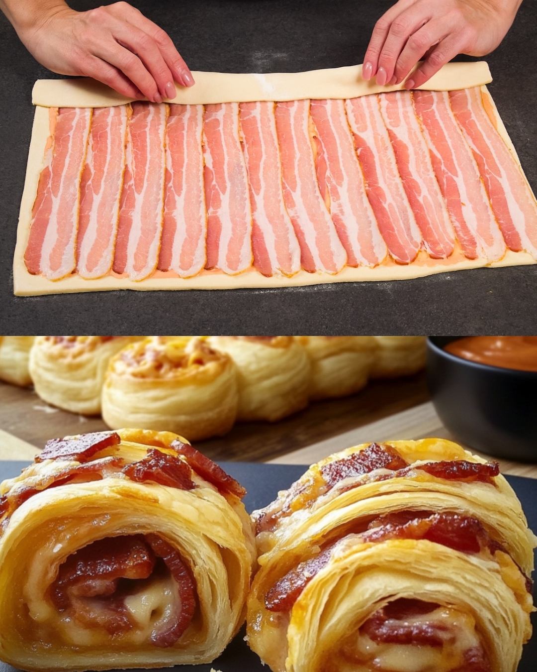 Bacon-Wrapped Puff Pastry Bundles