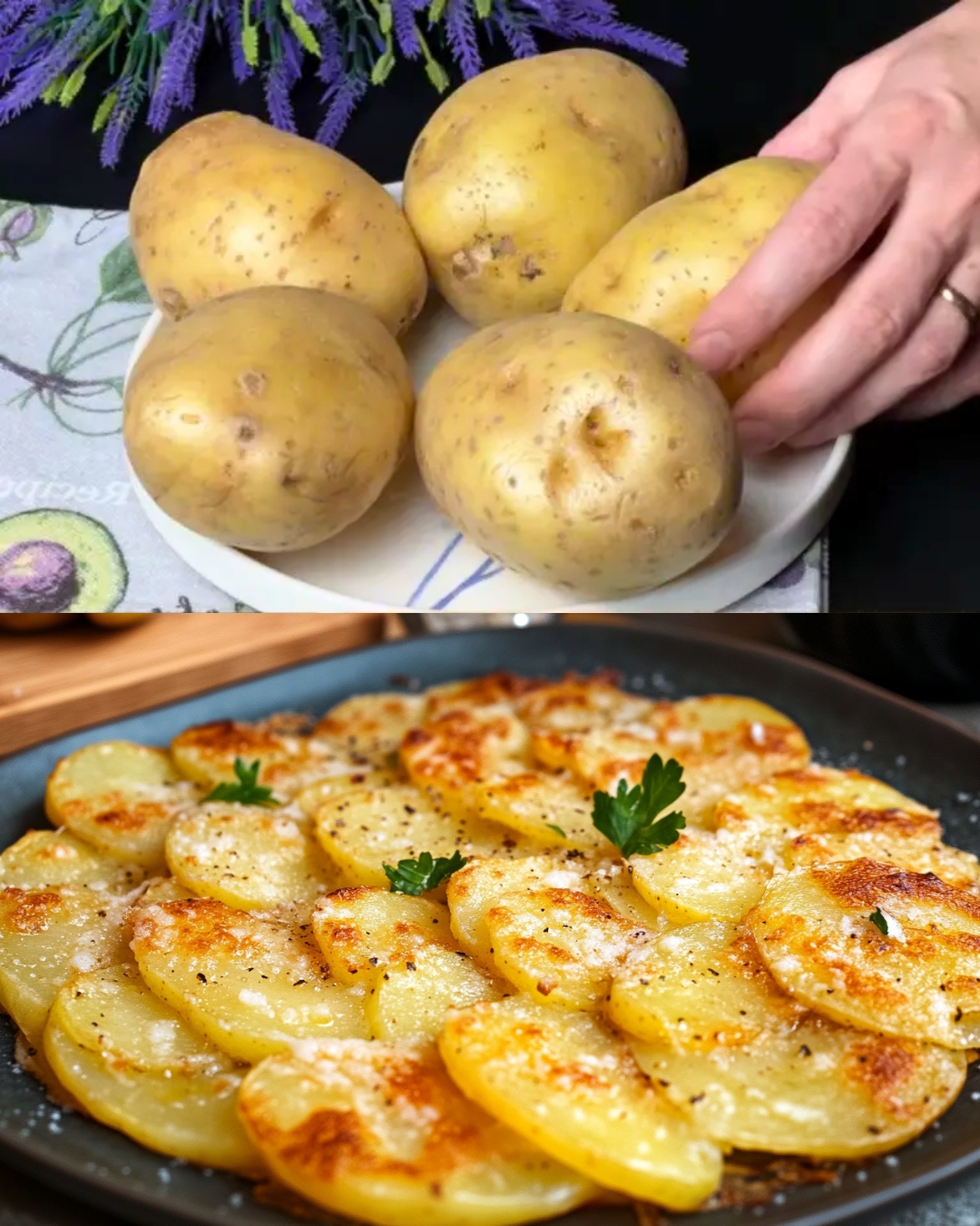 Crispy Herb Roasted Potatoes with Parmesan