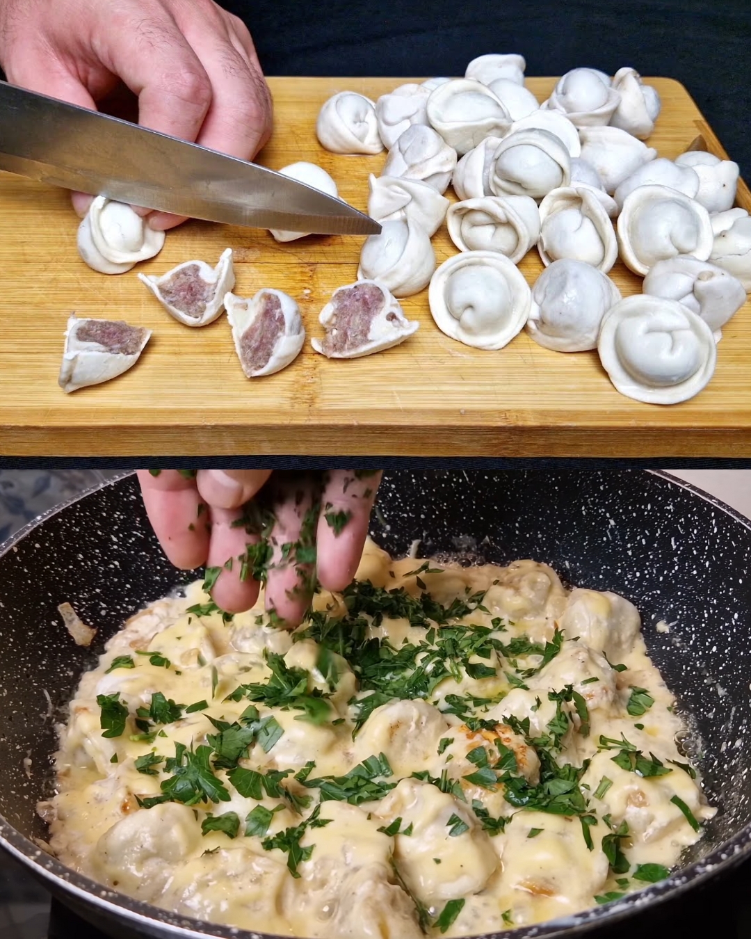 Dumplings in Sour Cream Sauce