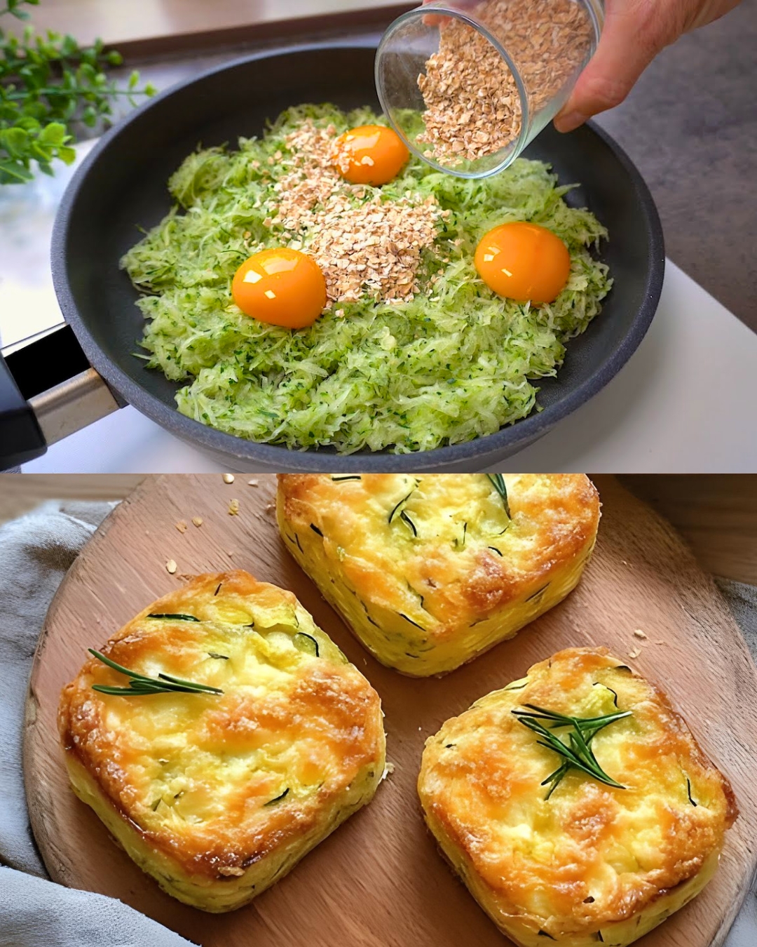 Vegetable Pancakes with Spinach and Oatmeal