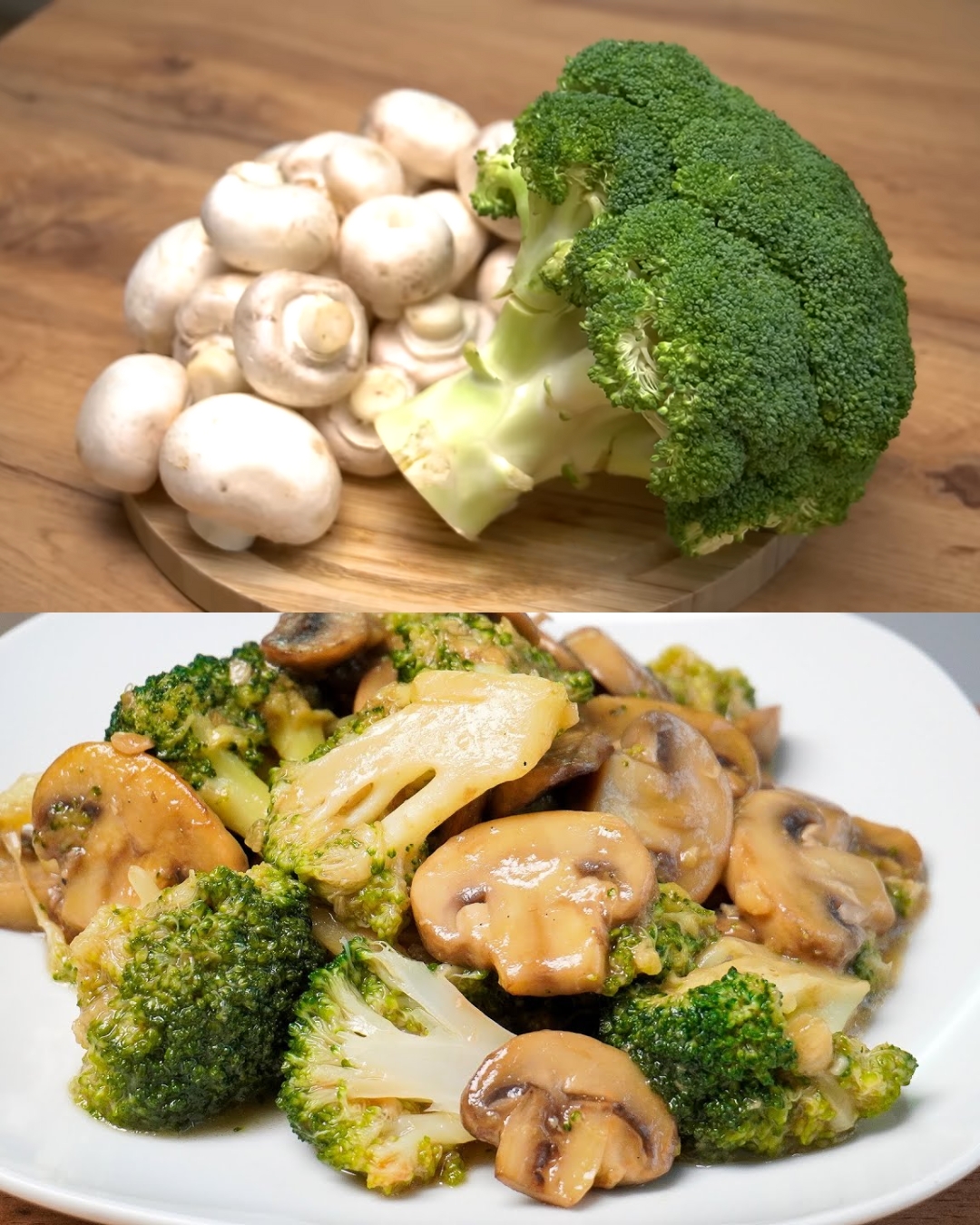 Garlic Mushroom and Broccoli Sauté with Herb Toasts