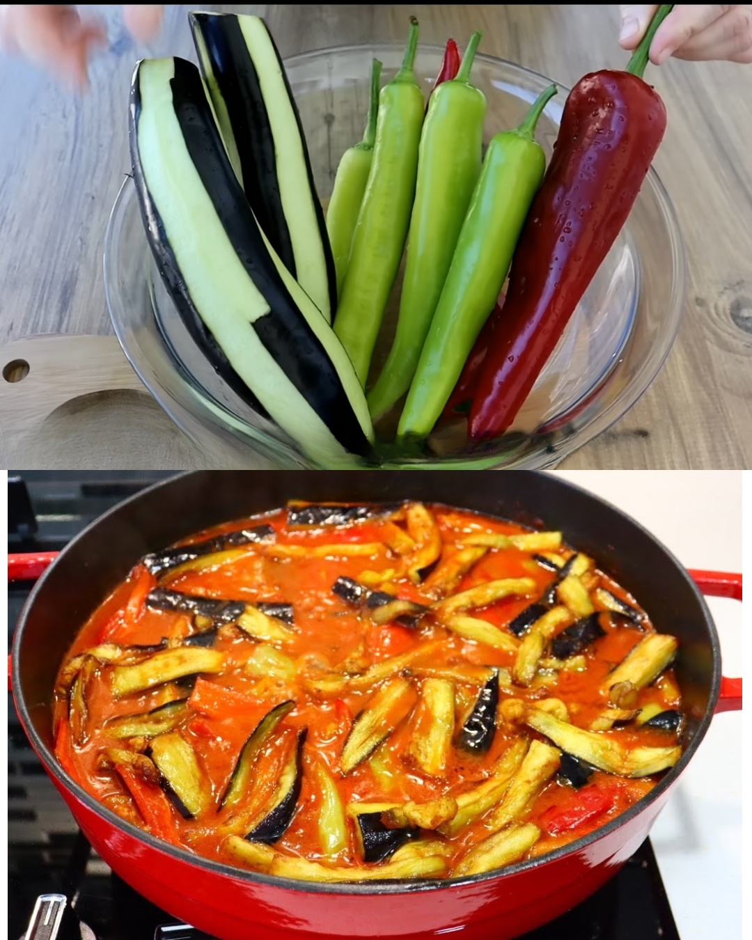 Veal with Eggplants and Peppers