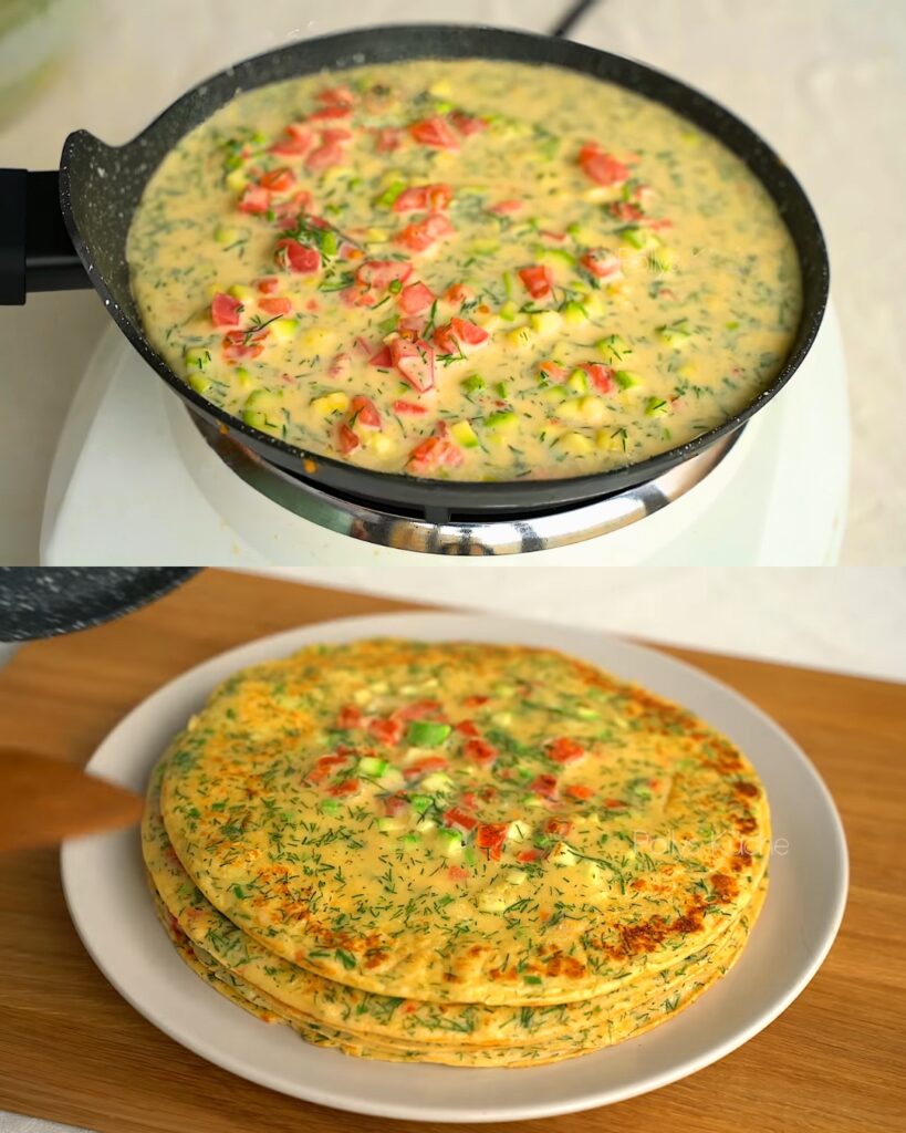 Zucchini and Tomato Savory Pancakes