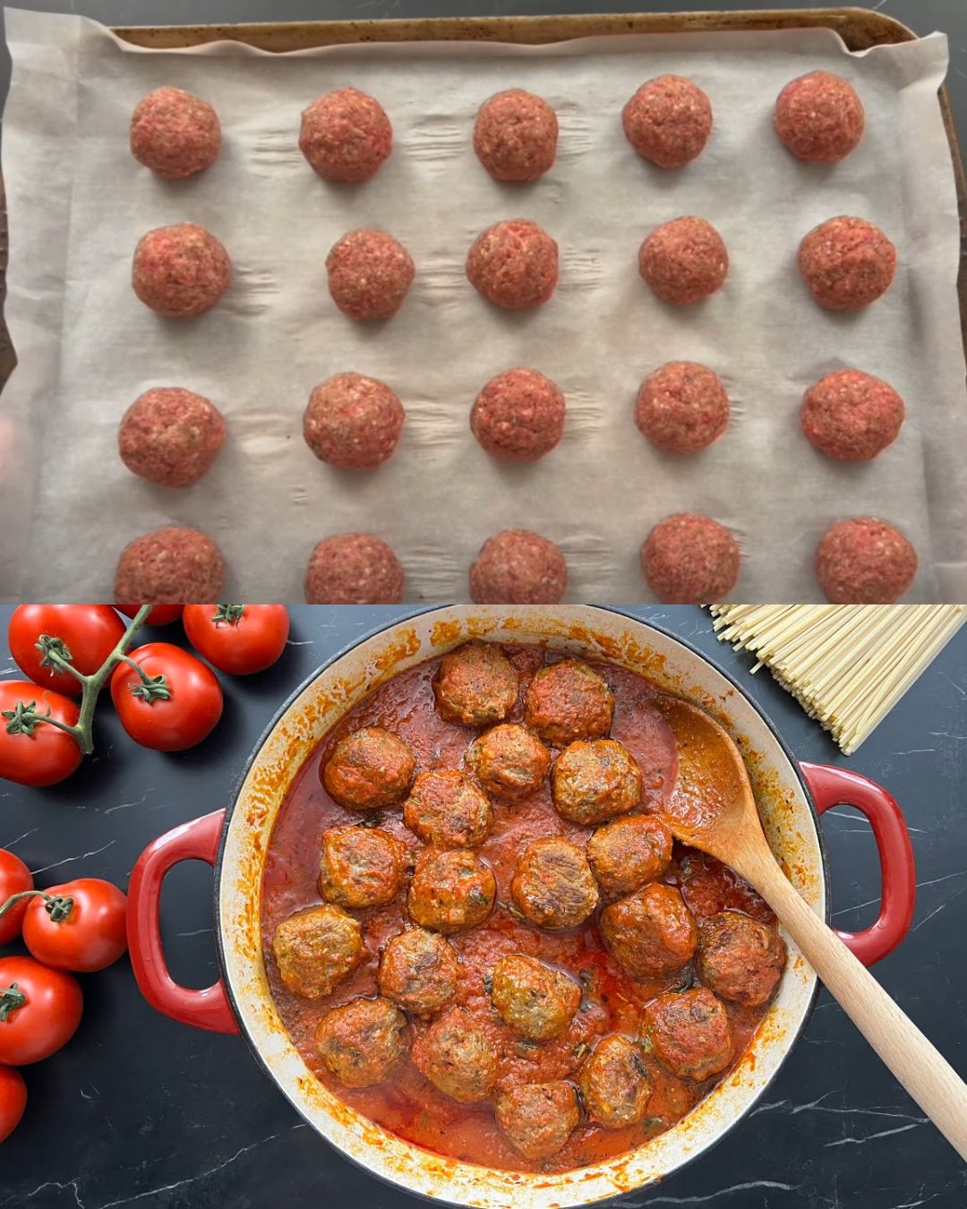 Classic Italian Meatballs with Rich Tomato Sauce