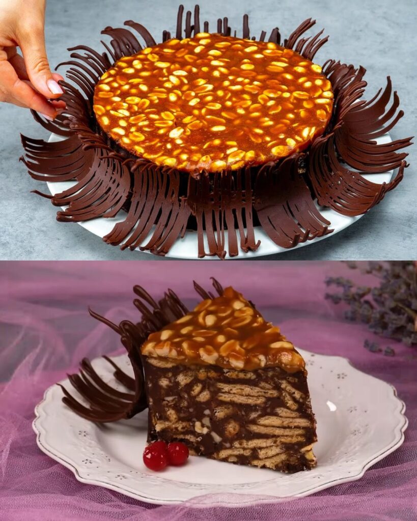 No-Bake Chocolate Nut Cake