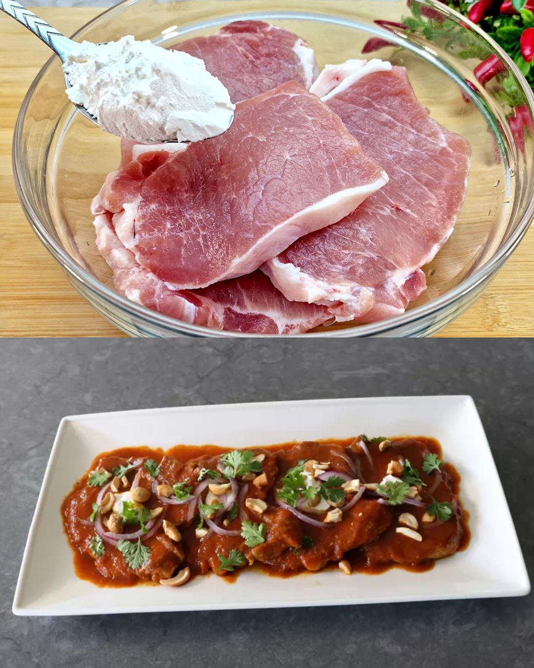 Indian-Spiced Pork Chops with Tamarind Tomato Sauce