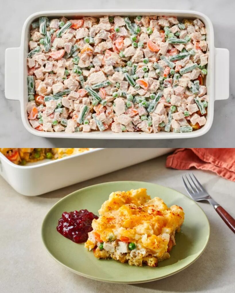 Leftover Thanksgiving Casserole finished dish