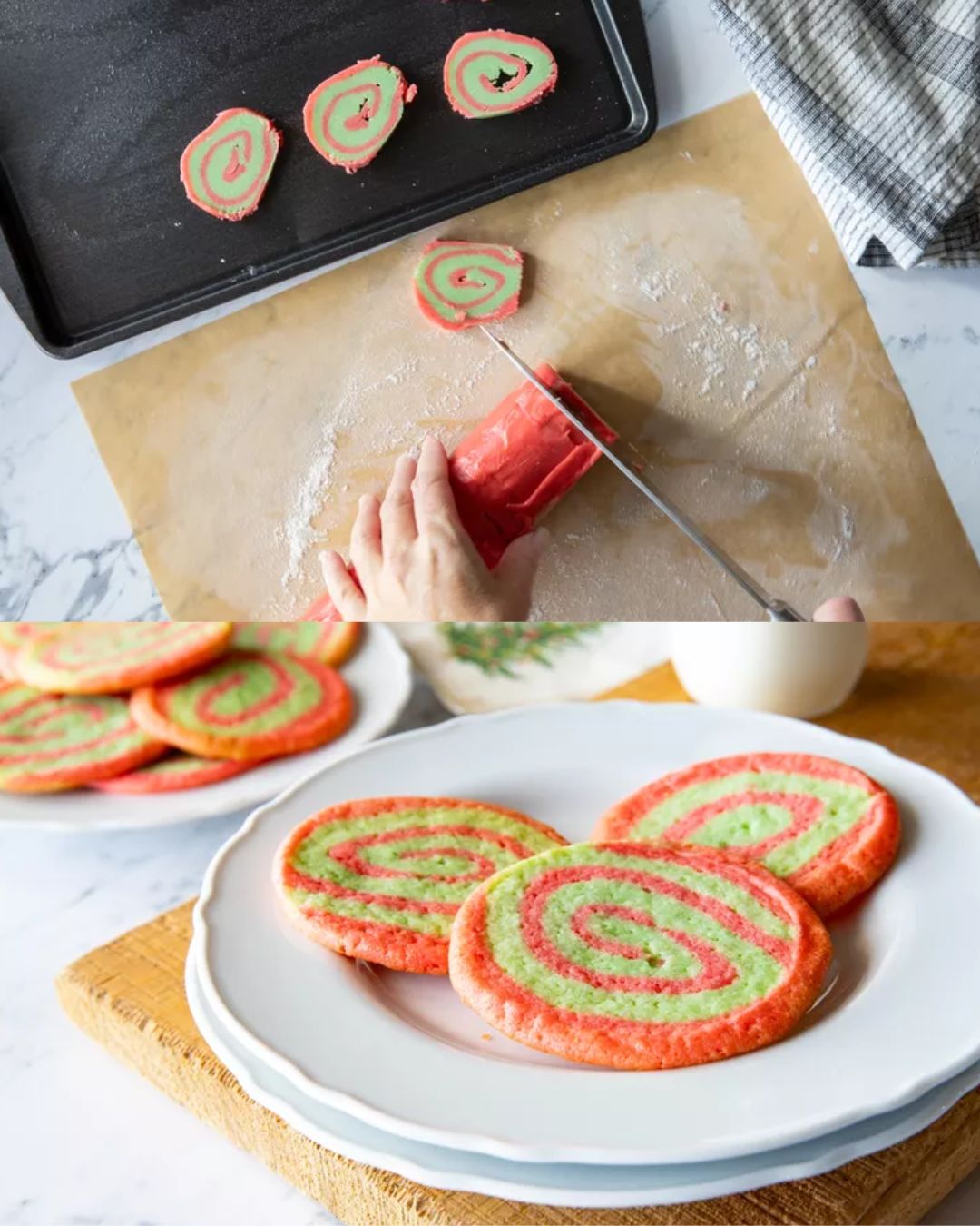 Festive Red and Green Sugar Cookies