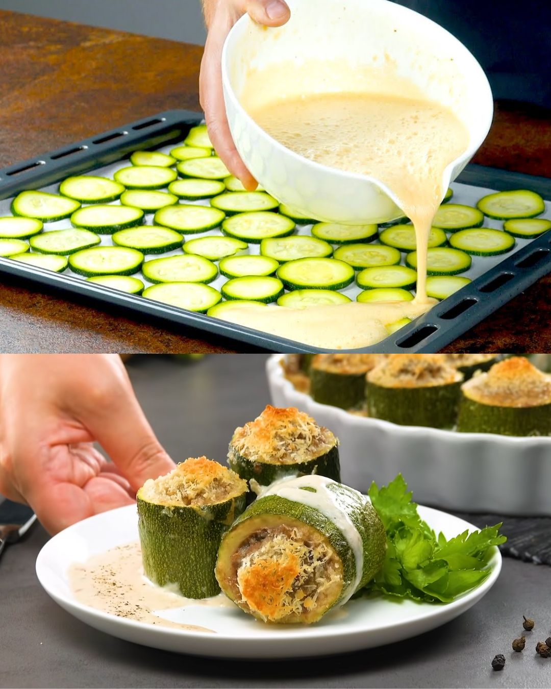 Cheesy Beef & Zucchini Bake