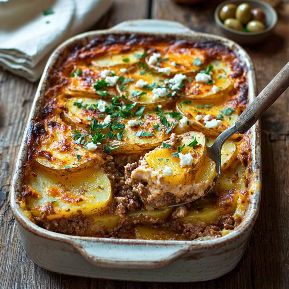 POTATO AND BEEF MOUSSAKA: A LAYERED COMFORT CLASSIC
