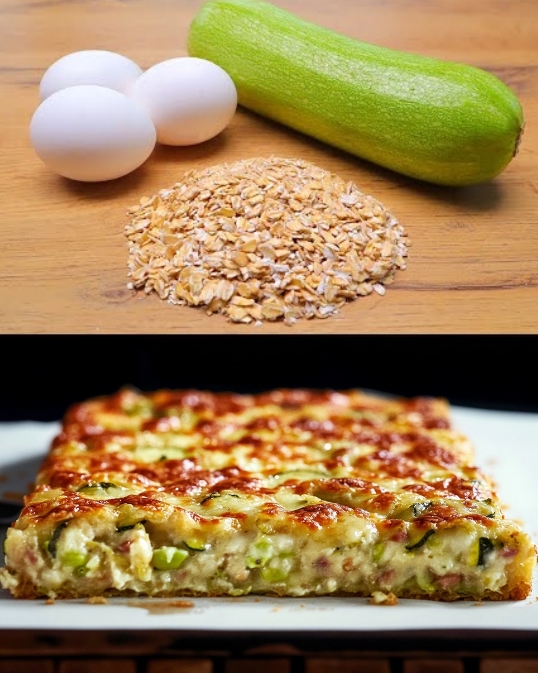 Savory Baked Oats with Gouda, Parmesan, and Vegetables