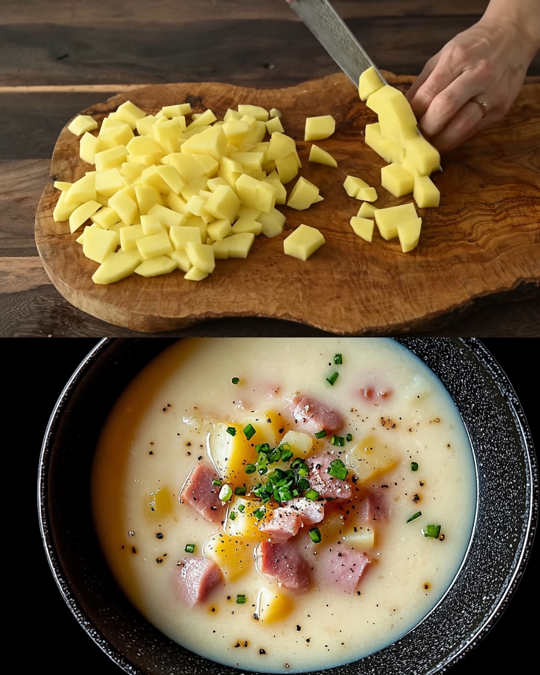 Slow Cooker Cheesy Ham and Potato Soup