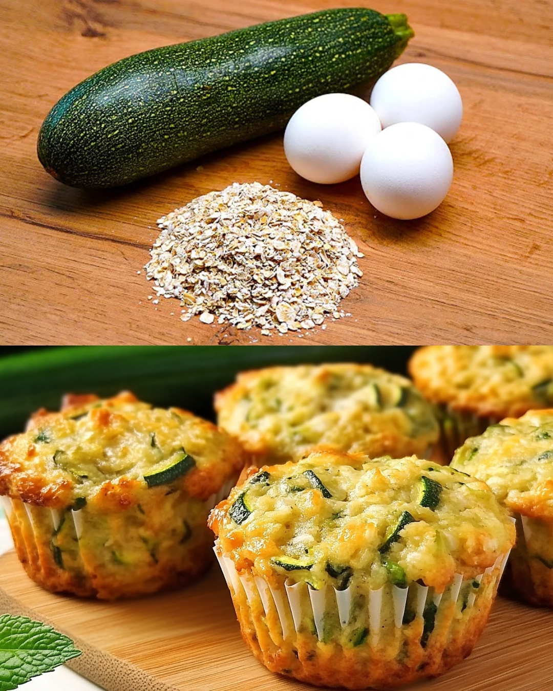 Zucchini and Potato Muffins with Yogurt Topping