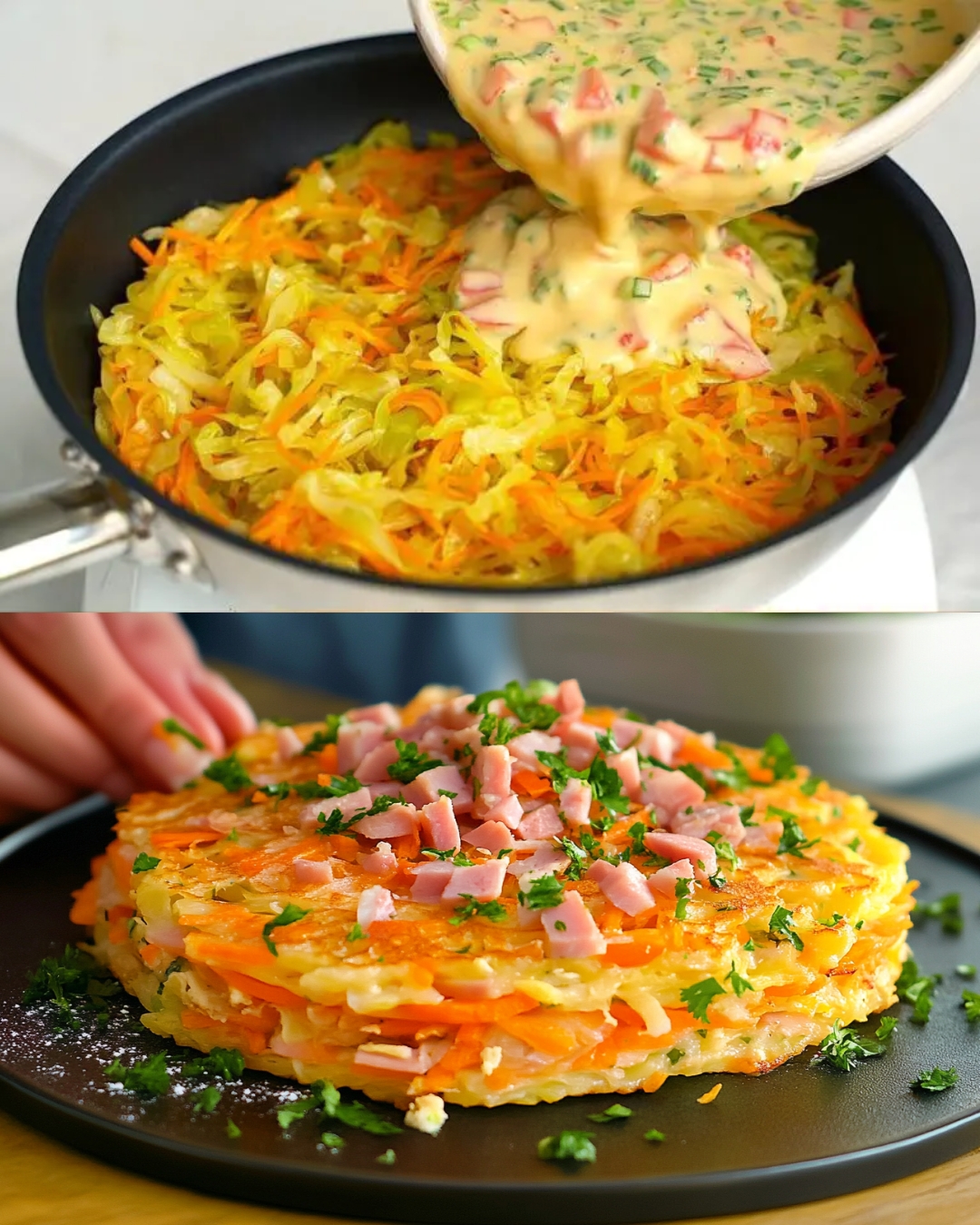 Vegetable and Rice Skillet with Eggs