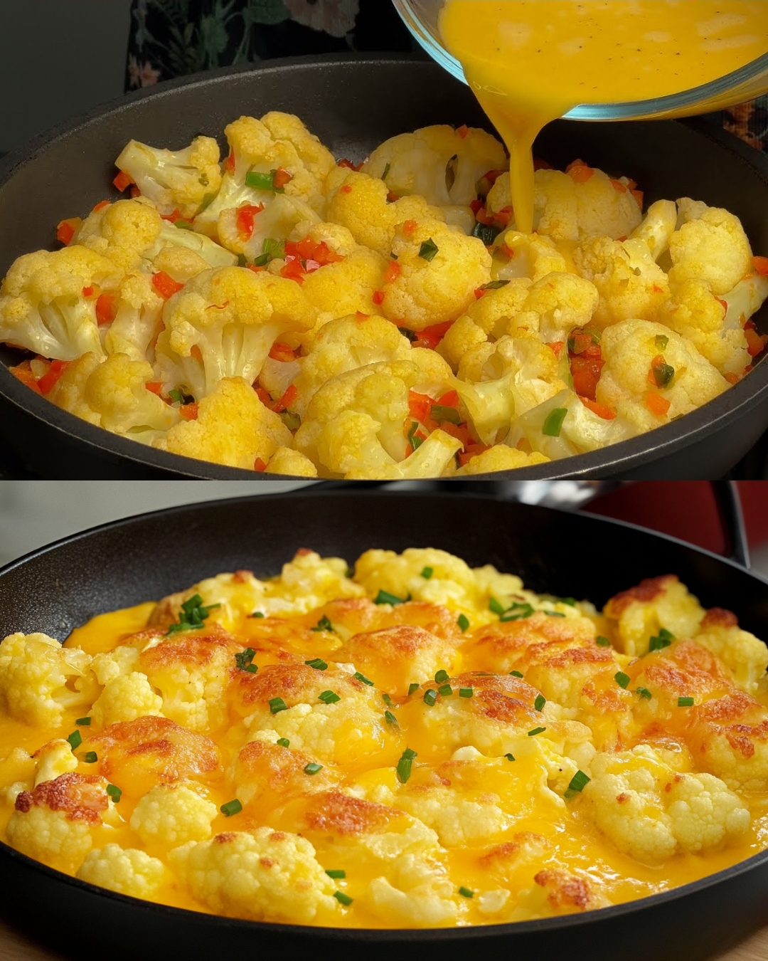 Cauliflower and Egg Dish with Cucumber Sauce