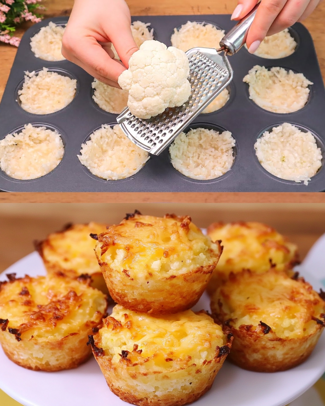 Cauliflower Muffins with Spicy Sauce