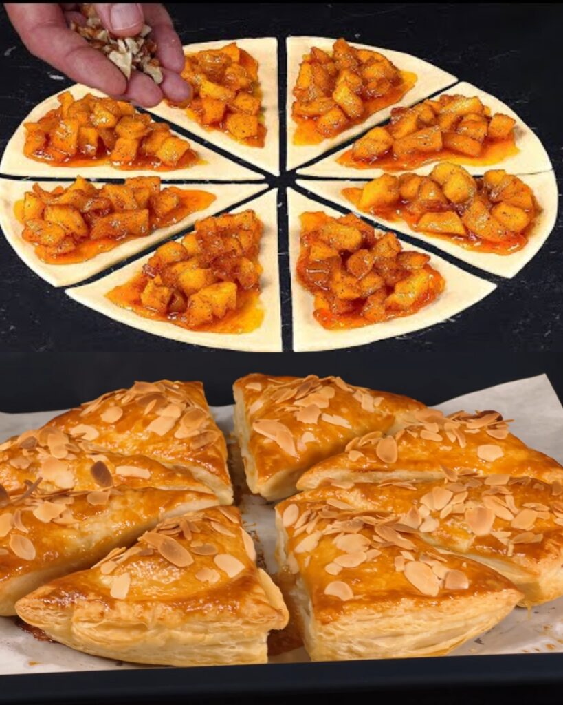 Apple Cinnamon Puff Pastry with Apricot Jam