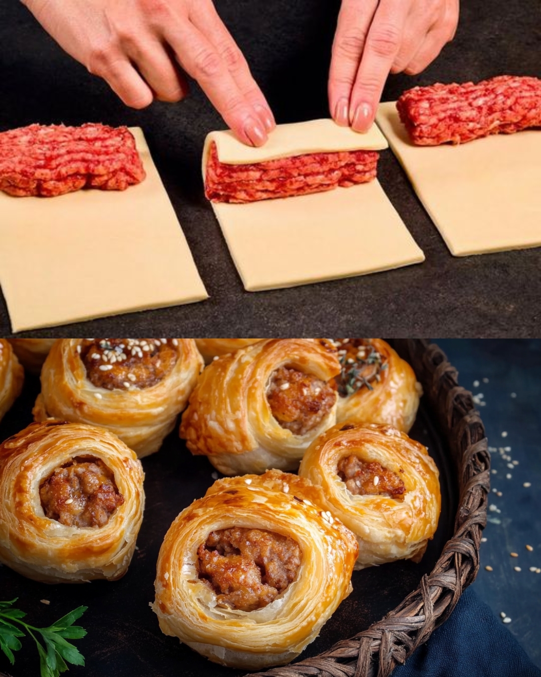 Savory Sausage Rolls with Bacon and Herbs