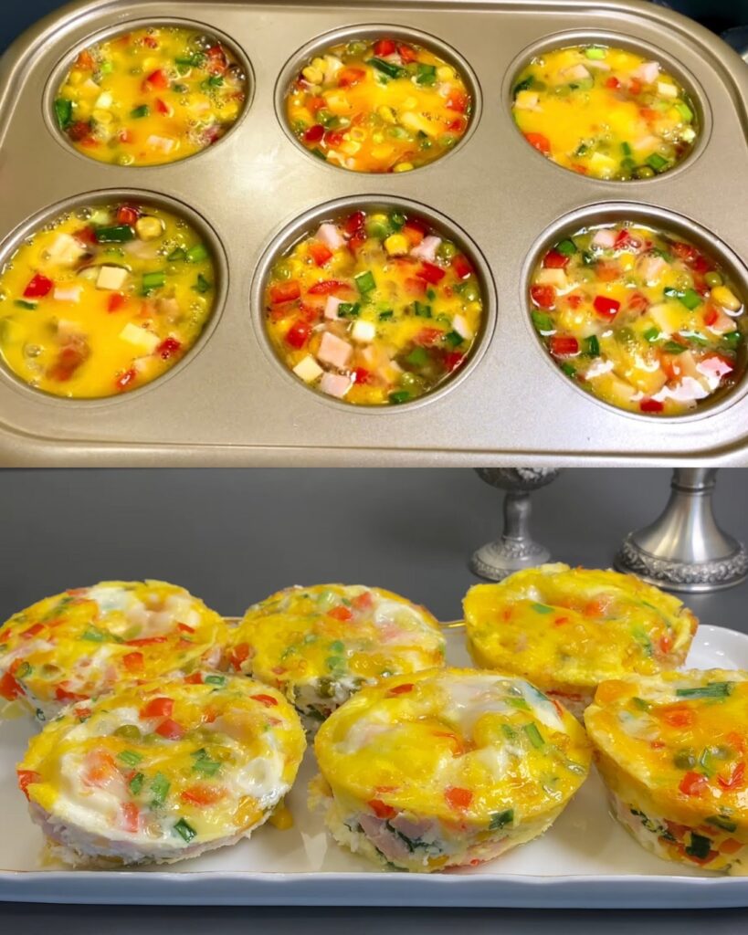 Savory Ham and Cheese Muffins with Veggies