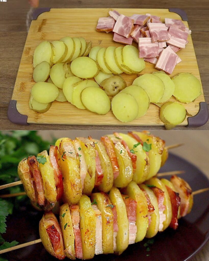 Potato and Bacon Skewers