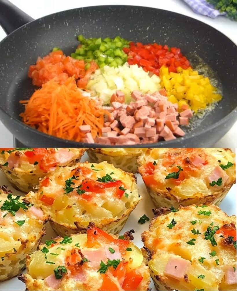 Cheesy Egg Muffins with Chicken Sausage and Veggies