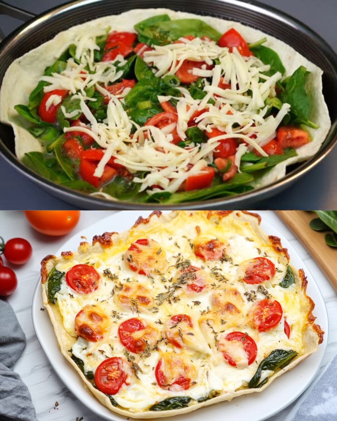 Spinach and Egg Tortilla Bake