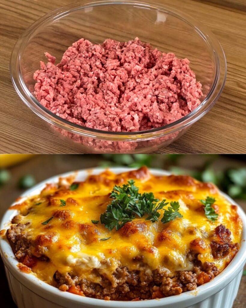 Cheesy Ground Beef Casserole Recipe