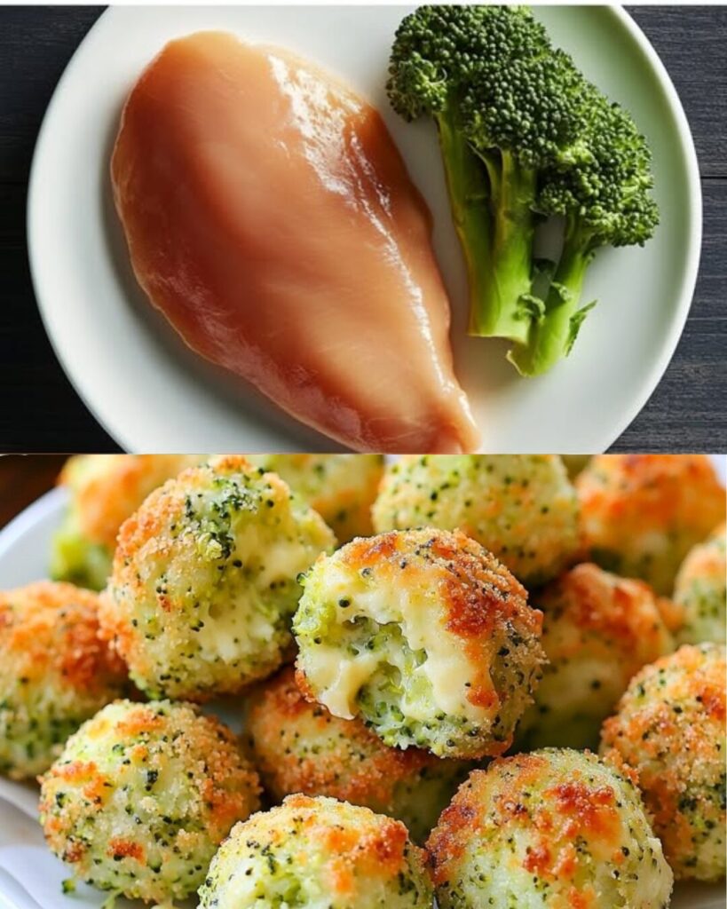 Baked Broccoli Chicken Cheese Balls