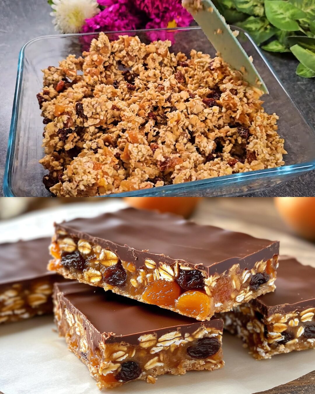 No-Bake Oat, Raisin, and Apricot Bars