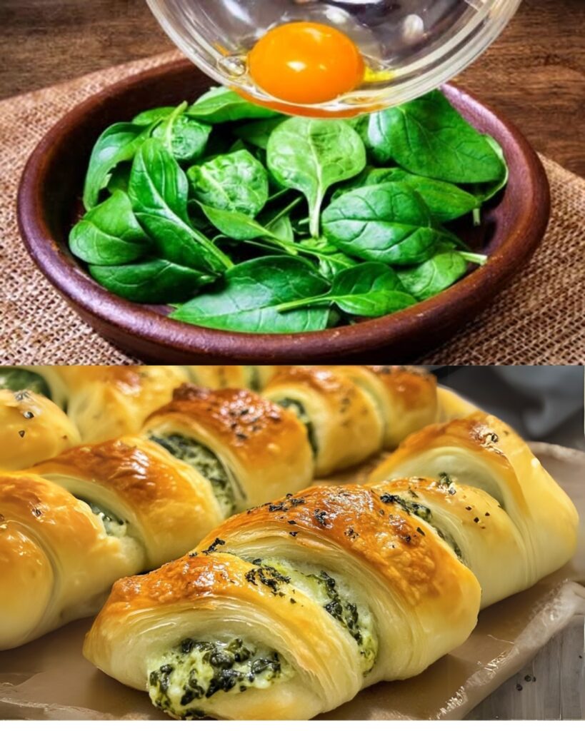 Cheesy Spinach Crescent Rolls