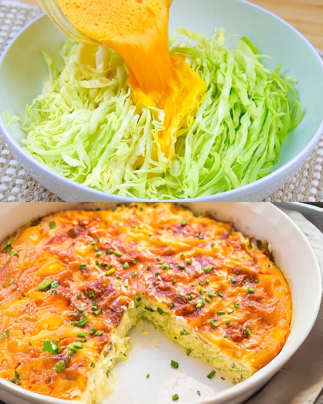 Cabbage and Mozzarella Savory Pie