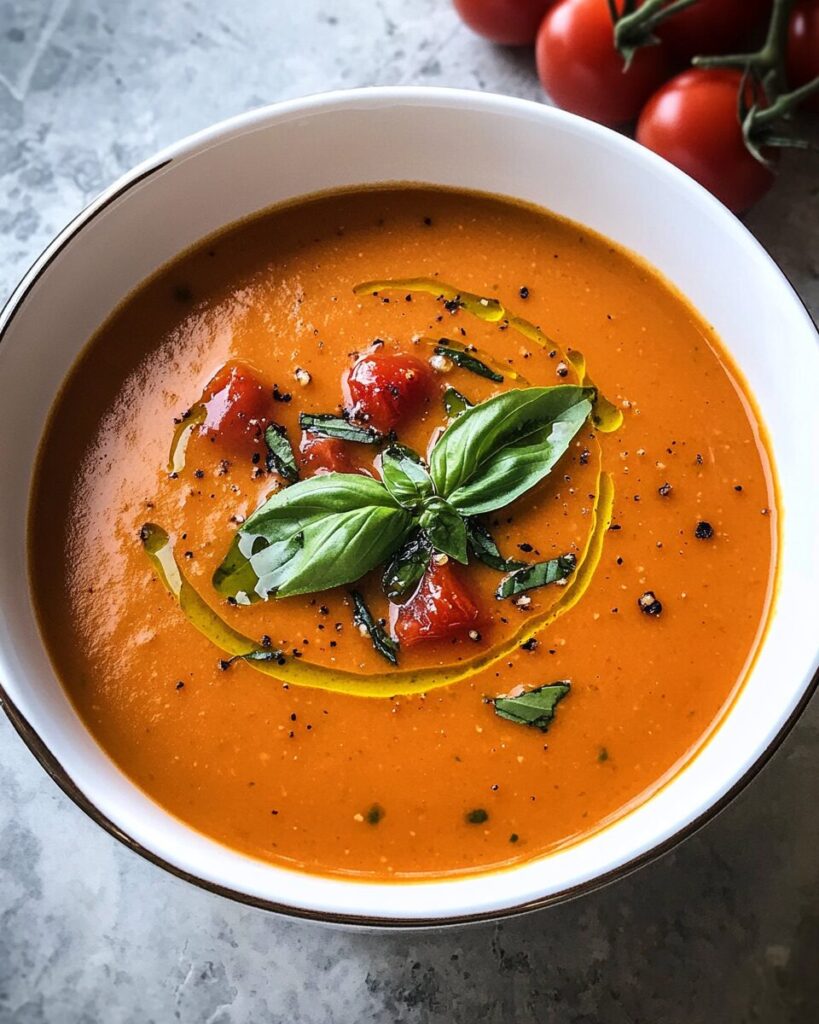 Basil and Roasted Tomato Soup
