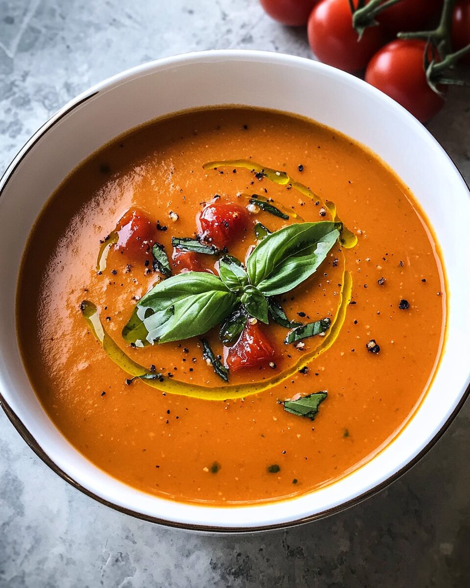 Basil and Roasted Tomato Soup