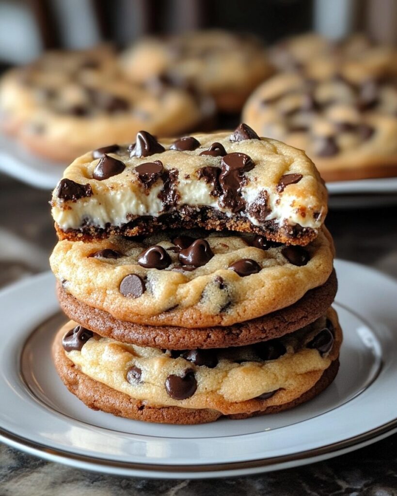 Chocolate Chip Cheesecake Cookies finished dish