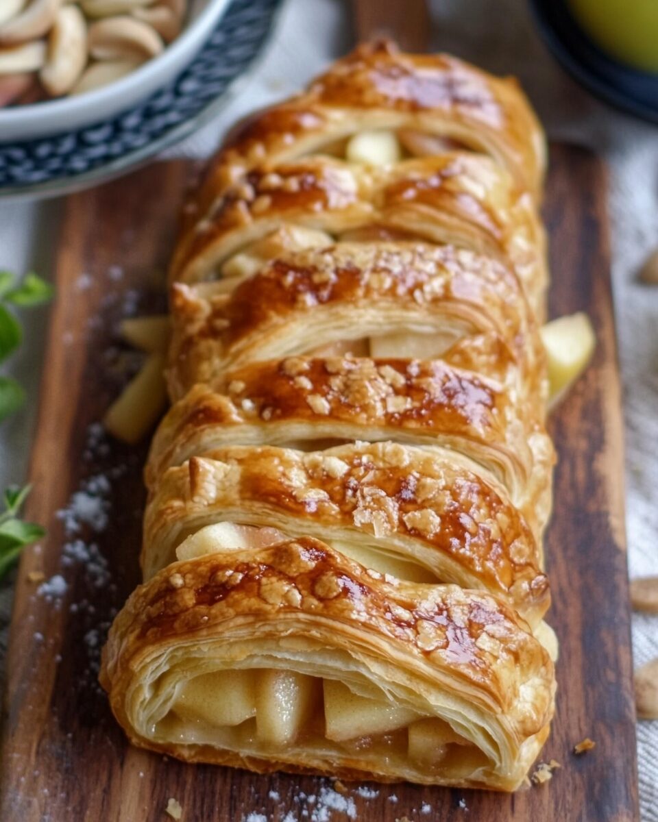 Apple Puff Pastry Braid