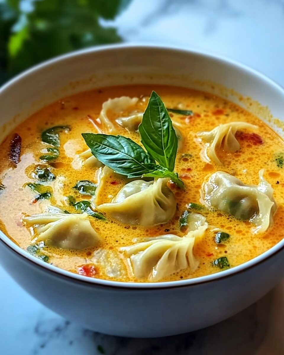 Thai Red Curry Dumpling Soup