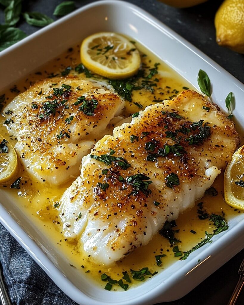 Lemon Butter Baked Cod