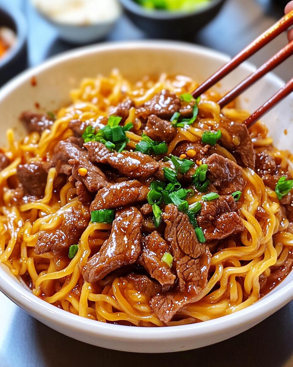 Sticky Beef Noodles