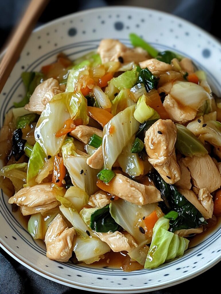 Chinese Chicken Cabbage Stir-Fry
