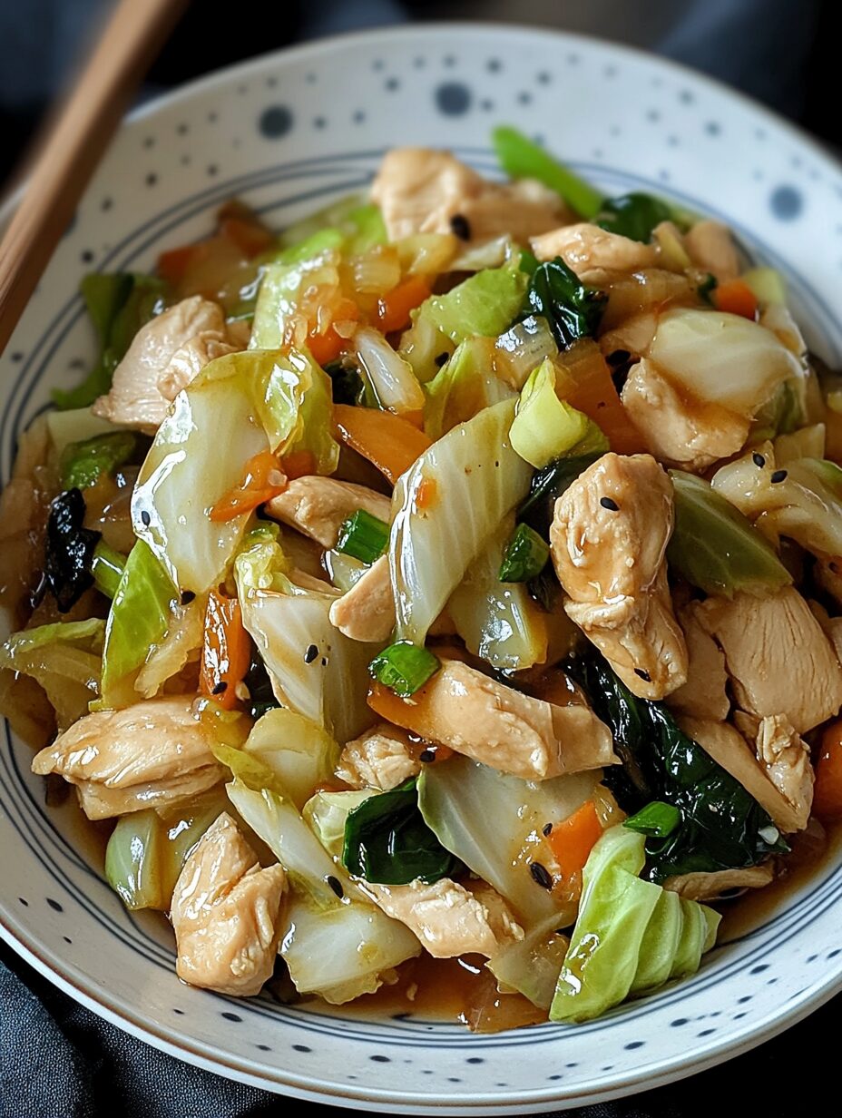 Chinese Chicken Cabbage Stir-Fry
