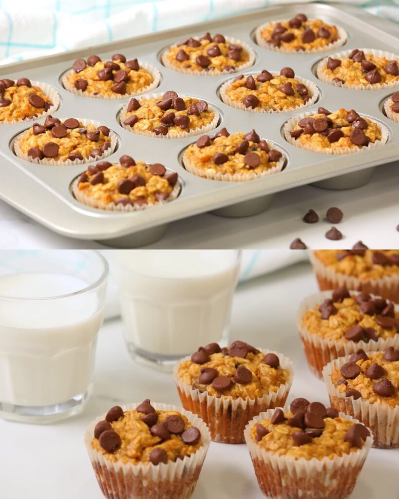 Banana Peanut Butter Oat Muffins
