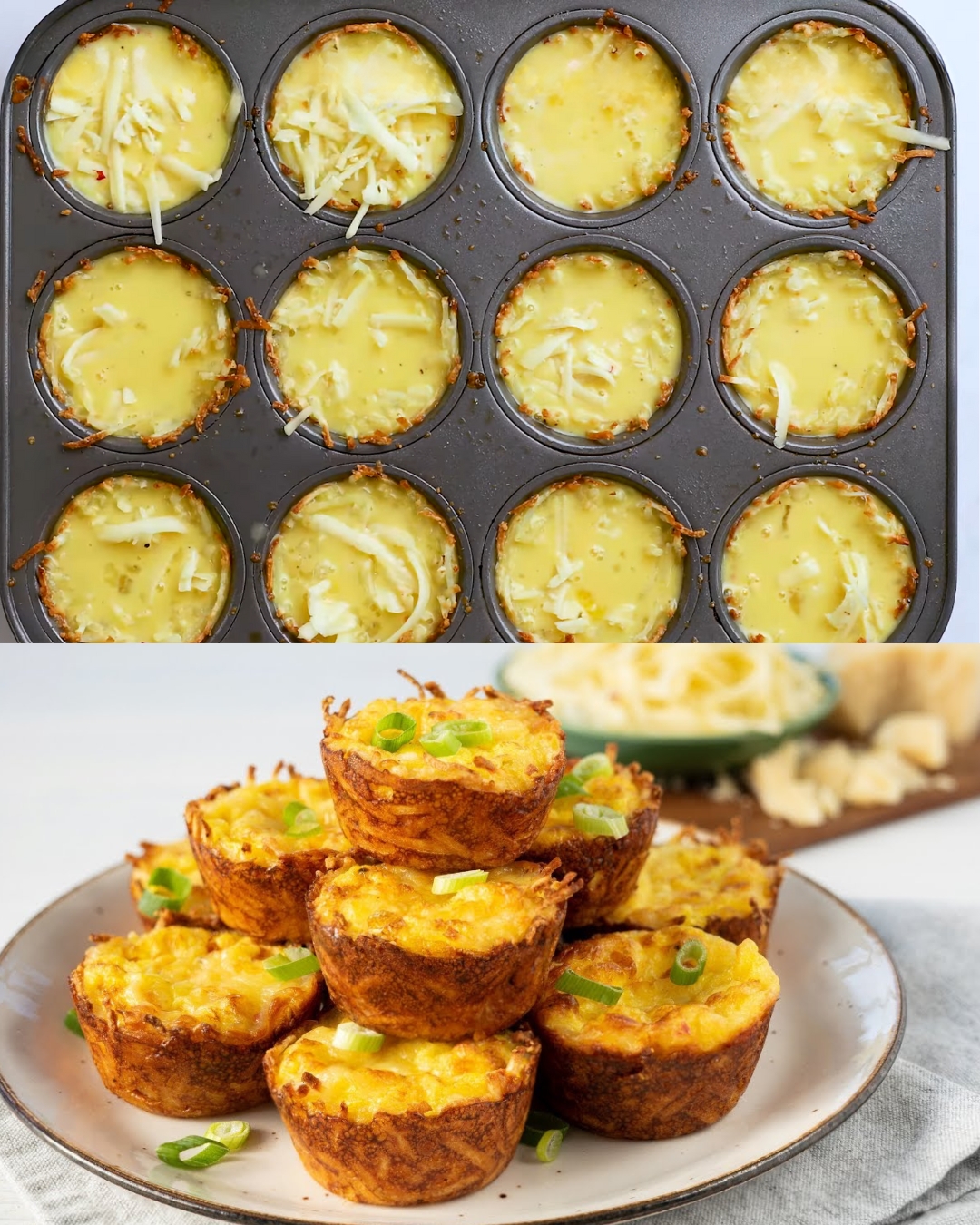Cheesy Hash Brown Egg Muffins