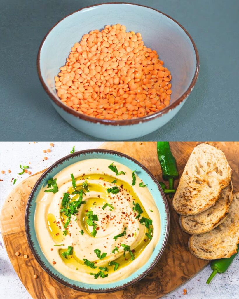 Creamy Red Lentil Hummus Recipe